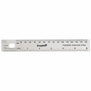 EMPIRE 27303 Stiff Ruler, 6 Inch Size | CP4GGW 44VJ80