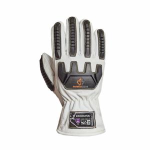 ENDURA 378GKGVBEXX Work Gloves, 2XL 11, Leather Glove, Full Finger, ANSI Abrasion Level 4, Padded Palm, 1 PR | CP4GYJ 793WG3