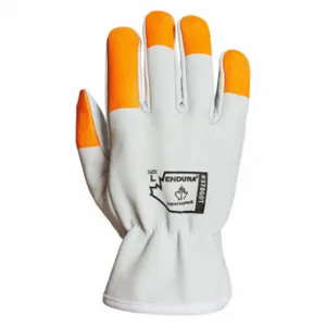 ENDURA 378GOTM Leather Gloves, Size M, Goatskin, Std, Glove, Full Finger, Safety Cuff, Unlined, 12 PK | CT2TCD 55ND51