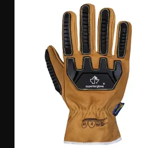 ENDURA 378TXTVBXS Leather Gloves, XS, -13 Deg F Min Temp, ANSI Cut Level A6, ANSI Impact Level 2, Tan | CT2CDJ 803J66