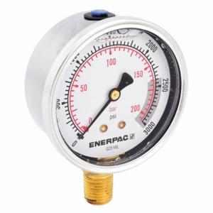 ENERPAC G2516L Hydraulic Pressure Gauge, 2.50 Inch Face, Glycerine Filled, 3000 Max. Psi | AD6MRJ 46C567