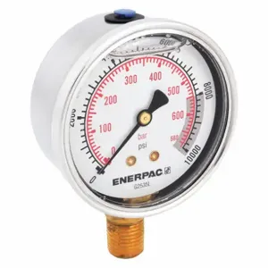 ENERPAC G2535L Hydraulic Pressure Gauge, 2.50 Inch Face, Glycerine Filled, 10000 Max. Psi | AC9UKJ 3KD57