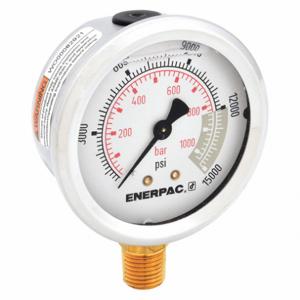 ENERPAC G2536L Hydraulic Pressure Gauge, 2.50 Inch Face, Glycerine Filled, 15,000 Max. Psi | AA8KTG 18Y527