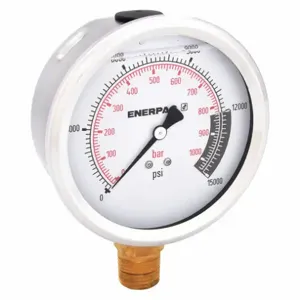 ENERPAC G4089L Hydraulic Pressure Gauge, 4 Inch Face, Glycerine Filled, 15000 Max. Psi | AA8KTH 18Y528