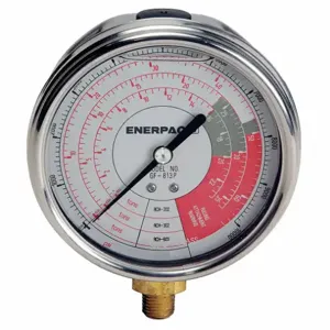 ENERPAC GF813P Hydraulic Force and Pressure Gauge, Imperial Scale, 20/30/60 Ton, Cylinders | AH9ZAN 46C577