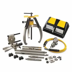 ENERPAC LGHMS364EE Hydraulic Master Puller Set, 3 Jaw, 64T, E Pump, 230V | CM9KGQ