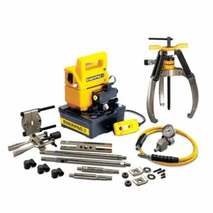 ENERPAC LGHMS310EB Hydraulic Master Puller Set, 3 Jaw, 10T, E Pump, 115V | CM9KGB