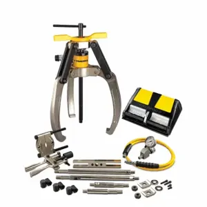 ENERPAC LGHMS324A Hydraulic Master Puller Set, 3 Jaw, 24T, Air Pump | CM9KGJ