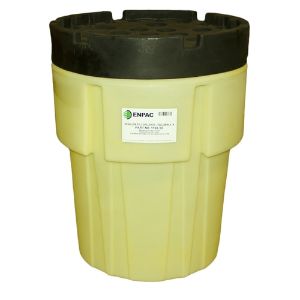 ENPAC 1165-YE Poly-SpillPack, 65 Gallonen Fassungsvermögen, gelbe Basis, schwarzer Easy-Off-Deckel ohne Gewinde | CF3GRZ