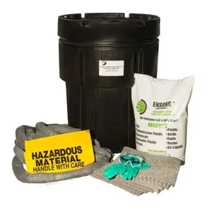 ENPAC 1395KU-BD Poly-SpillPack Drum Spill Kit, Universal, Black Diamond, 95 Gallon Capacity | CF3GRQ