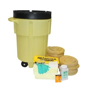 ENPAC 1498-YE Wheeled Poly-SpillPack Spill Kit, Aggressive, 95 Gallon Capacity | CF3GRG