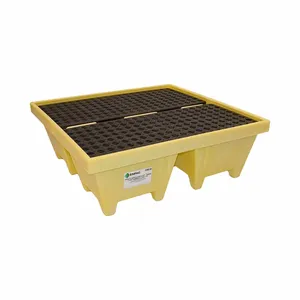 ENPAC 5001-YE-D Poly-Spill Pallet, 4-Drum, With Drain | CF3GEY