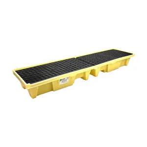 ENPAC 5102-YE-D In-Line Poly-Spill Pallet, 4-Drum, With Drain | CF3GJF