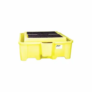 ENPAC 5469-YE-D IBC Containment Pallet, With Drain, 385 Gallon Spill Capacity | CF3GJM