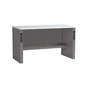 EQUIPTO 388-6C-GY Center Work Table, 1 1/4 Inch Thickness, 72 Inch, Gray, Steel | CM7YDP