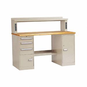 EQUIPTO 389R4W-PY Center Work Table, 33 1/2 Inch Height, Putty, Steel | CM7YCW