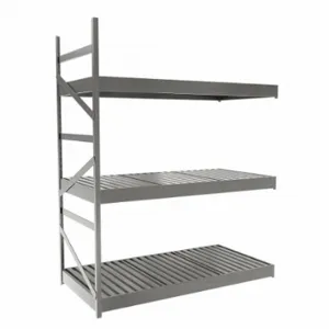 EQUIPTO 1015D42A-RB Bulk Rack With Decking, Add-On, Light-Duty, 48 Inch x 24 Inch x 60 in, Ribbed Steel | CP4HTW 36G054