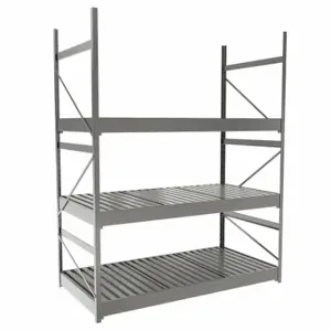 EQUIPTO 1015D42S-GY Bulk Rack With Decking, Starter, Light-Duty, 48 Inch x 24 Inch x 60 in, Ribbed Steel | CP4HVN 36G036