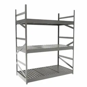 EQUIPTO 1015D42S-RB Bulk Rack With Decking, Starter, Light-Duty, 48 Inch x 24 Inch x 60 in, Ribbed Steel | CP4HVQ 36G038