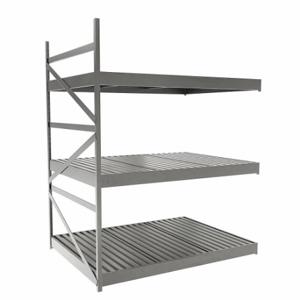 EQUIPTO 1015D43A-RB Bulk Rack With Decking, Add-On, Light-Duty, 48 Inch x 36 Inch x 60 in, Ribbed Steel | CP4HUJ 36G022