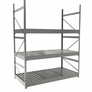 EQUIPTO 1015D43S-GY Bulk Rack With Decking, Starter, Light-Duty, 48 Inch x 36 Inch x 60 in, Ribbed Steel | CP4HWA 36F995