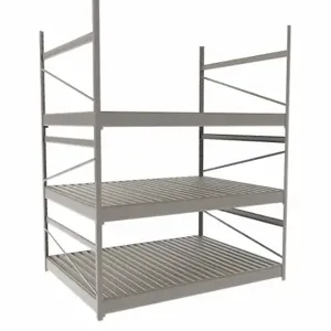 EQUIPTO 1015D43S-PY Bulk Rack With Decking, Starter, Light-Duty, 48 Inch x 36 Inch x 60 in, Ribbed Steel | CP4HWB 36F996