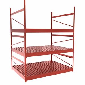 EQUIPTO 1015D43S-RD Bulk Rack With Decking, Starter, Light-Duty, 48 Inch x 36 Inch x 60 in, Ribbed Steel | CP4HWD 36F998
