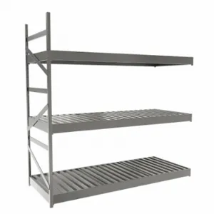 EQUIPTO 1015D52A-GY Bulk Rack With Decking, Add-On, Light-Duty, 60 Inch x 24 Inch x 60 in, Ribbed Steel | CP4HXM 36G028