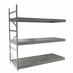 EQUIPTO 1015D52A-RB Bulk Rack With Decking, Add-On, Light-Duty, 60 Inch x 24 Inch x 60 in, Ribbed Steel | CP4HUL 36G030