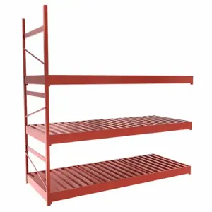 EQUIPTO 1015D52A-RD Bulk Rack With Decking, Add-On, Light-Duty, 60 Inch x 24 Inch x 60 in, Ribbed Steel | CP4HUK 36G031