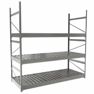 EQUIPTO 1015D52S-GY Bulk Rack With Decking, Starter, Light-Duty, 60 Inch x 24 Inch x 60 in, Ribbed Steel | CP4HWF 36G016