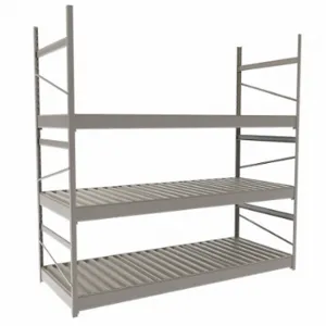 EQUIPTO 1015D52S-PY Bulk Rack With Decking, Starter, Light-Duty, 60 Inch x 24 Inch x 60 in, Ribbed Steel | CP4HWE 36G017