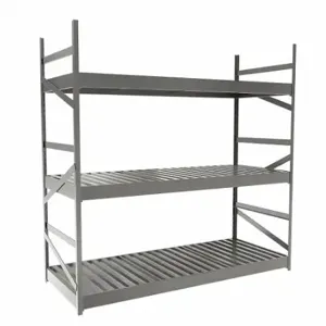 EQUIPTO 1015D52S-RB Bulk Rack With Decking, Starter, Light-Duty, 60 Inch x 24 Inch x 60 in, Ribbed Steel | CP4HWH 36G018