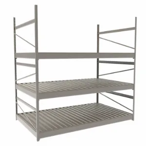 EQUIPTO 1015D53S-PY Bulk Rack With Decking, Starter, Light-Duty, 60 Inch x 36 Inch x 60 in, Ribbed Steel | CP4HWU 36F964