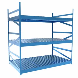 EQUIPTO 1015D53S-RB Bulk Rack With Decking, Starter, Light-Duty, 60 Inch x 36 Inch x 60 in, Ribbed Steel | CP4HWQ 36F965