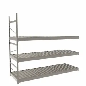 EQUIPTO 1015D62A-PY Bulk Rack With Decking, Add-On, Light-Duty, 72 Inch x 24 Inch x 60 in, Ribbed Steel | CP4HVA 36G005