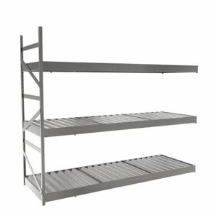 EQUIPTO 1015D62A-RB Bulk Rack With Decking, Add-On, Light-Duty, 72 Inch x 24 Inch x 60 in, Ribbed Steel | CP4HUZ 36G006