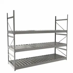 EQUIPTO 1015D62S-GY Bulk Rack With Decking, Starter, Light-Duty, 72 Inch x 24 Inch x 60 in, Ribbed Steel | CP4HWV 36F983