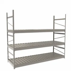 EQUIPTO 1015D62S-PY Bulk Rack With Decking, Starter, Light-Duty, 72 Inch x 24 Inch x 60 in, Ribbed Steel | CP4HWY 36F984