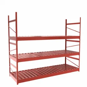 EQUIPTO 1015D62S-RD Bulk Rack With Decking, Starter, Light-Duty, 72 Inch x 24 Inch x 60 in, Ribbed Steel | CP4HWW 36F986