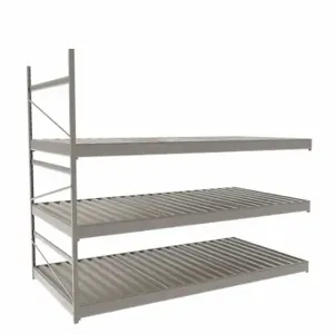 EQUIPTO 1015D63A-PY Bulk Rack With Decking, Add-On, Light-Duty, 72 Inch x 36 Inch x 60 in, Ribbed Steel | CP4HXP 36F960