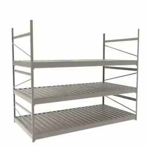 EQUIPTO 1015D63S-PY Bulk Rack With Decking, Starter, Light-Duty, 72 Inch x 36 Inch x 60 in, Ribbed Steel | CP4HXT 36F956