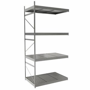 EQUIPTO 1018D40A-GY Bulk Rack With Decking, Add-On, Light-Duty, 48 Inch x 30 Inch x 96 in, Ribbed Steel | CP4HUE 36F999