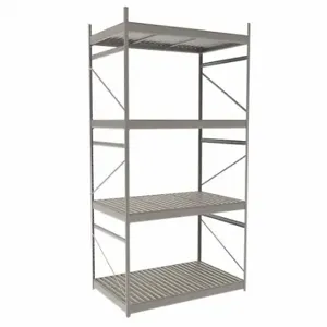 EQUIPTO 1018D40S-PY Bulk Rack With Decking, Starter, Light-Duty, 48 Inch x 30 Inch x 96 in, Ribbed Steel | CP4HVZ 36F968