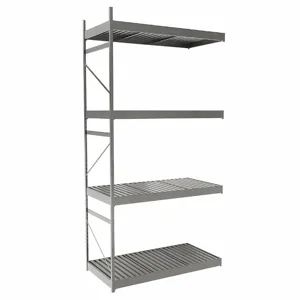 EQUIPTO 1018D42A-GY Bulk Rack With Decking, Add-On, Light-Duty, 48 Inch x 24 Inch x 96 in, Ribbed Steel | CP4HUB 36G008