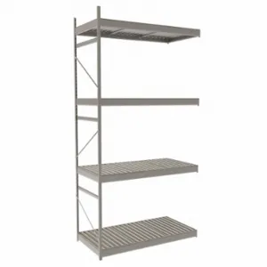 EQUIPTO 1018D42A-PY Bulk Rack With Decking, Add-On, Light-Duty, 48 Inch x 24 Inch x 96 in, Ribbed Steel | CP4HTY 36G009