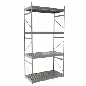 EQUIPTO 1018D42S-GY Bulk Rack With Decking, Starter, Light-Duty, 48 Inch x 24 Inch x 96 in, Ribbed Steel | CP4HVU 36F971