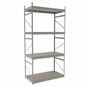 EQUIPTO 1018D42S-PY Bulk Rack With Decking, Starter, Light-Duty, 48 Inch x 24 Inch x 96 in, Ribbed Steel | CP4HVV 36F972