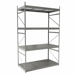 EQUIPTO 1018D50S-GY Bulk Rack With Decking, Starter, Light-Duty, 60 Inch x 30 Inch x 96 in, Ribbed Steel | CP4HWP 36F939