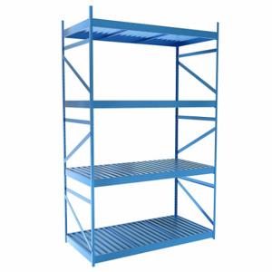 EQUIPTO 1018D50S-RB Bulk Rack With Decking, Starter, Light-Duty, 60 Inch x 30 Inch x 96 in, Ribbed Steel | CP4HXV 36F941